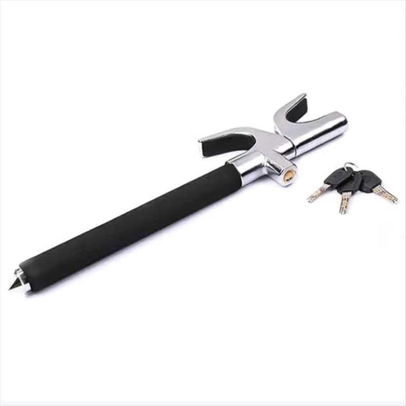 君龙威(JUN LONG WEI) 汽车方向盘锁多功能可调节伸缩安全防盗锁加厚破窗金属U型锁 带锥款 个图片