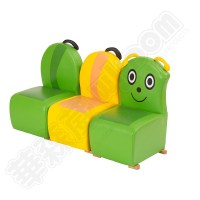 华森葳儿童家具沙发座椅-迷你组合毛虫沙发(3件组)