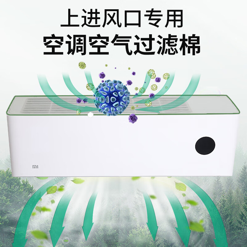 谋福 加长款 空调过滤棉 进风口过滤网 防尘网[90/20薄款(100片过滤棉+20张贴片)]高清大图