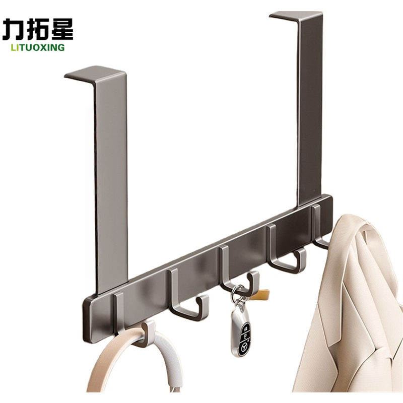 力拓星 门后挂钩 无痕挂衣架 5钩 个高清大图