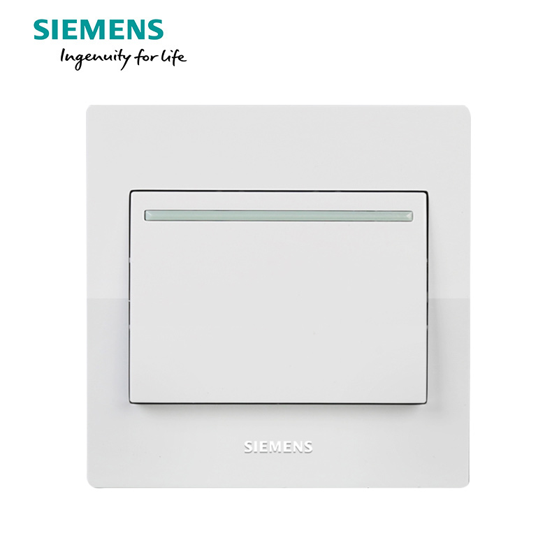 西门子(SIEMENS)开关插座 悦动雅白系列一开双控带荧光5TA80143NC01高清大图