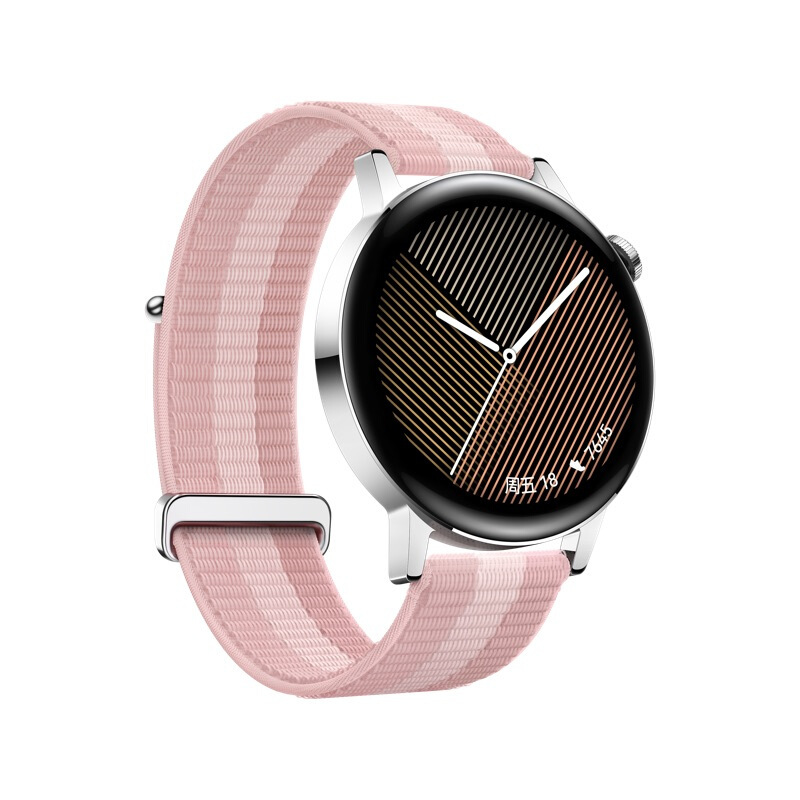 HUAWEI/华为 WATCH GT 3 42mm 智能手表 强劲续航 无线充电 心脏健康 时尚款 粉色编织表带