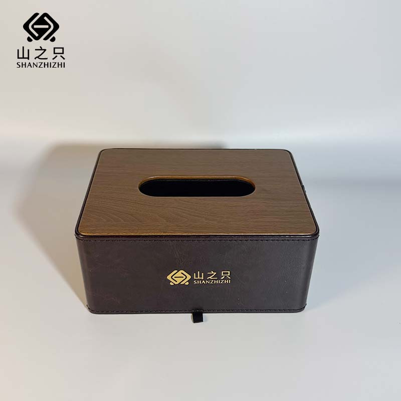 山之只 皮质纸巾盒 MZ1188-A 个高清大图