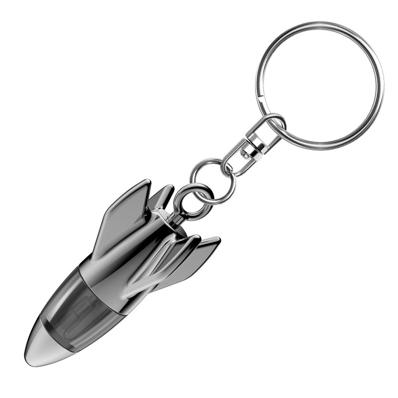 新款静电消除器汽车防静电释放器人体除静电神器车用静电棒钥匙扣 火箭-灰色