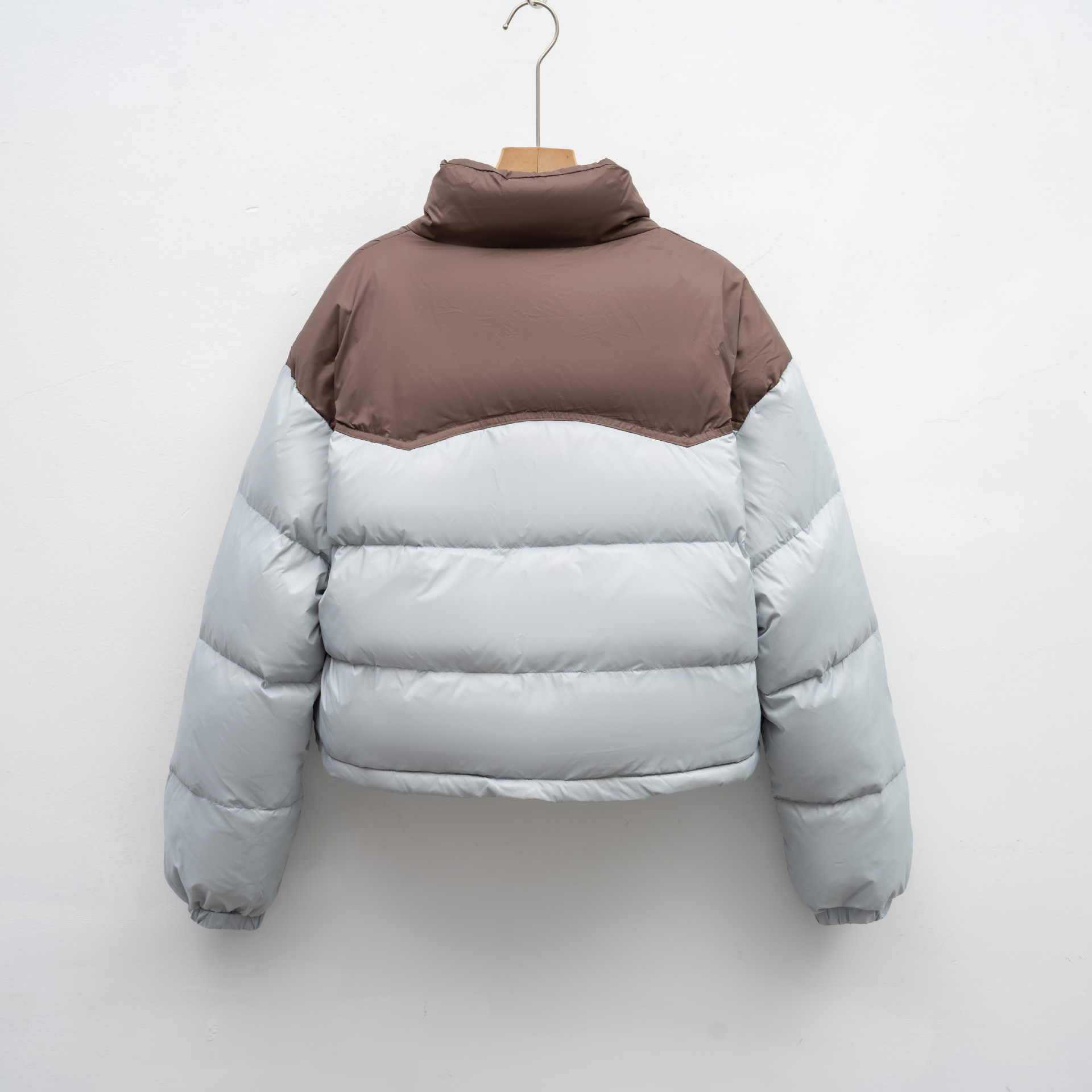 羽绒服女新款小个子短款冬季拼色加厚面包服韩版显瘦时尚高清大图