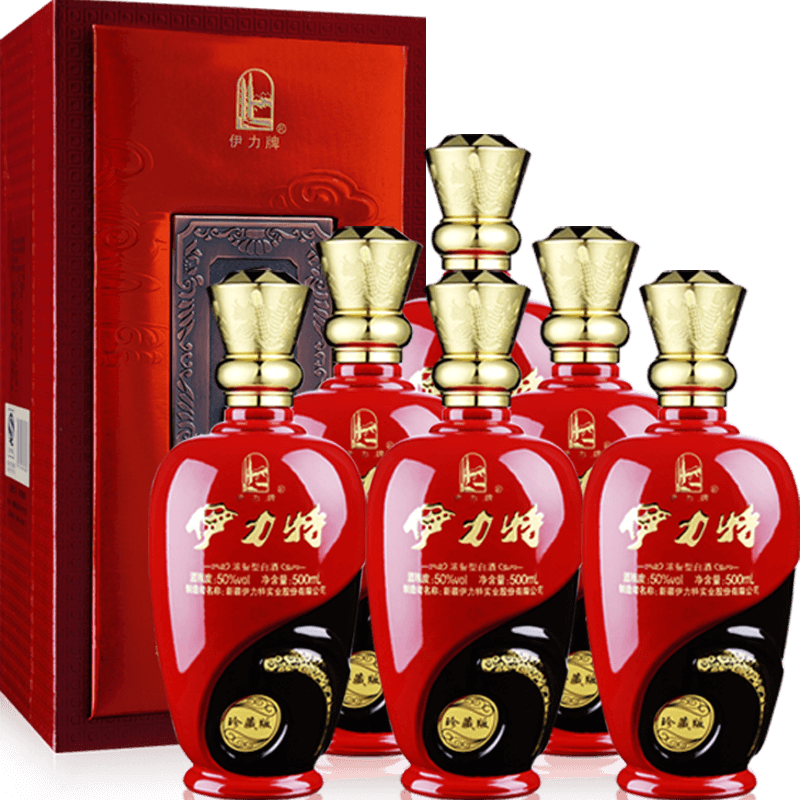 【主打款】50度伊力特珍藏版500ml*6瓶整箱装高度纯粮浓香白酒