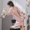 睡裙女棉薄款卡通可爱短袖睡衣女士夏天大码200斤宽松家居服