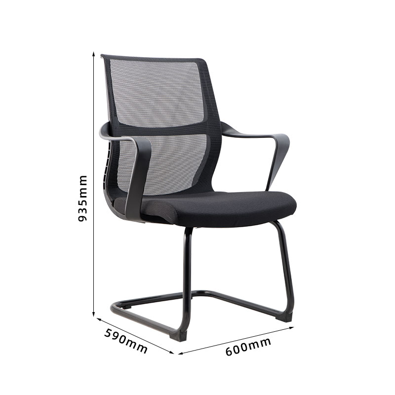 臻远 ZY-7426办公椅电脑椅中背职员网椅弓形椅高清大图