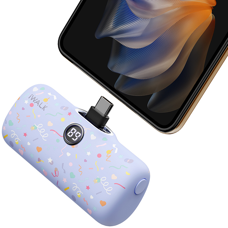 爱沃可/iWALK DBL5000PC 18W双向快充口袋宝5代图案版 紫色高清大图