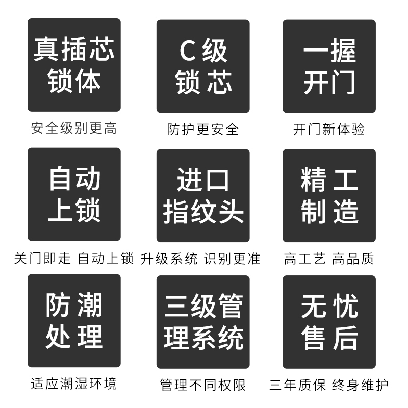 金指码指纹锁家用智能锁电子锁密码锁防盗门锁感应锁木门锁K91GKM（香槟金）