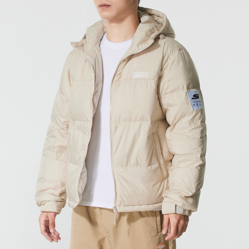 Skechers斯凯奇羽绒服男装女装xink新款户外保暖运动宽松休闲外套P425U091-01LV ZP高清大图