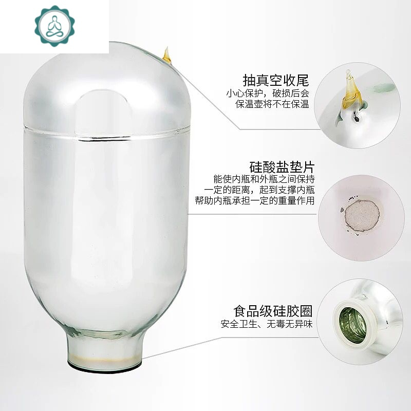 保温水壶家用大容量保温壶按压热水瓶玻璃胆保温瓶小型暖壶 封后 绿色1600[按压壶级款]