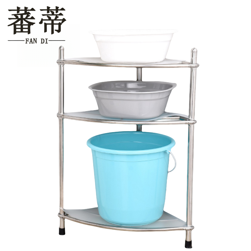 蕃蒂 脸盆架三层 个