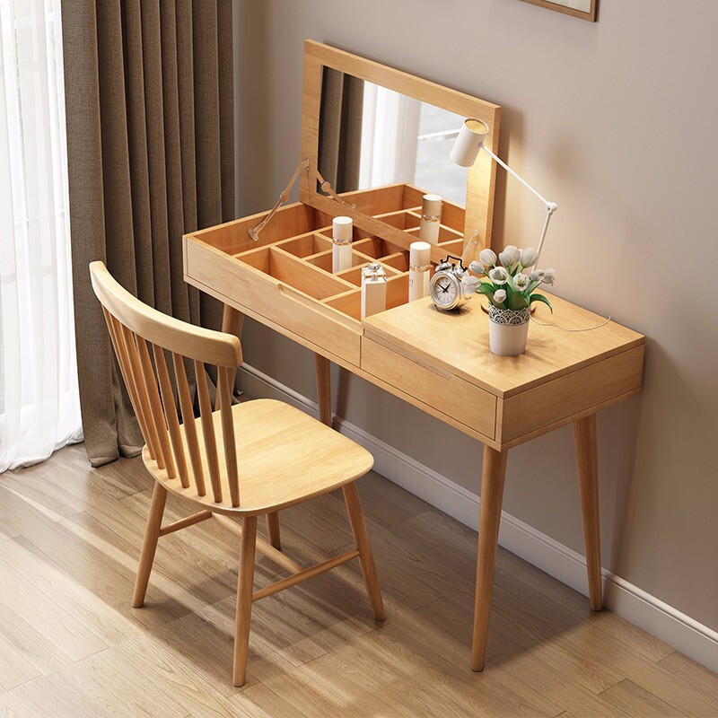 绵冠(mianguan)实木梳妆台卧室小户型网红ins化妆台1/1.
