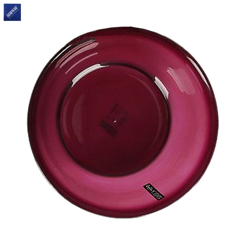 安居先森圆形透明水晶塑料盆脸盆洗手盆 21.5cm 1L蓝色高清大图