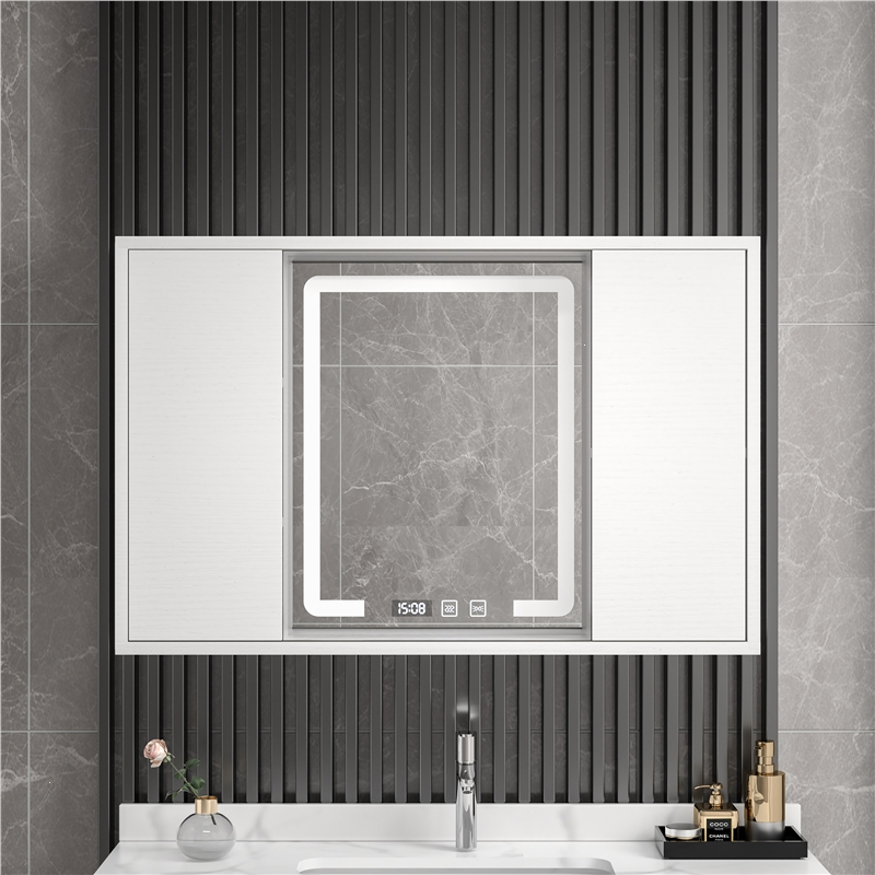 如华福禄卫生间隐藏式镜推拉门浴室隐形智能镜柜挂墙镜子木储物镜箱