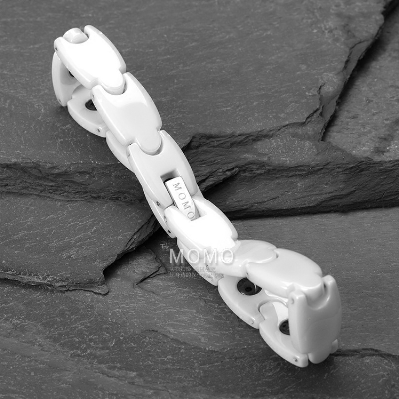 正品日本MOMO白色陶瓷手链磁疗手保健手链