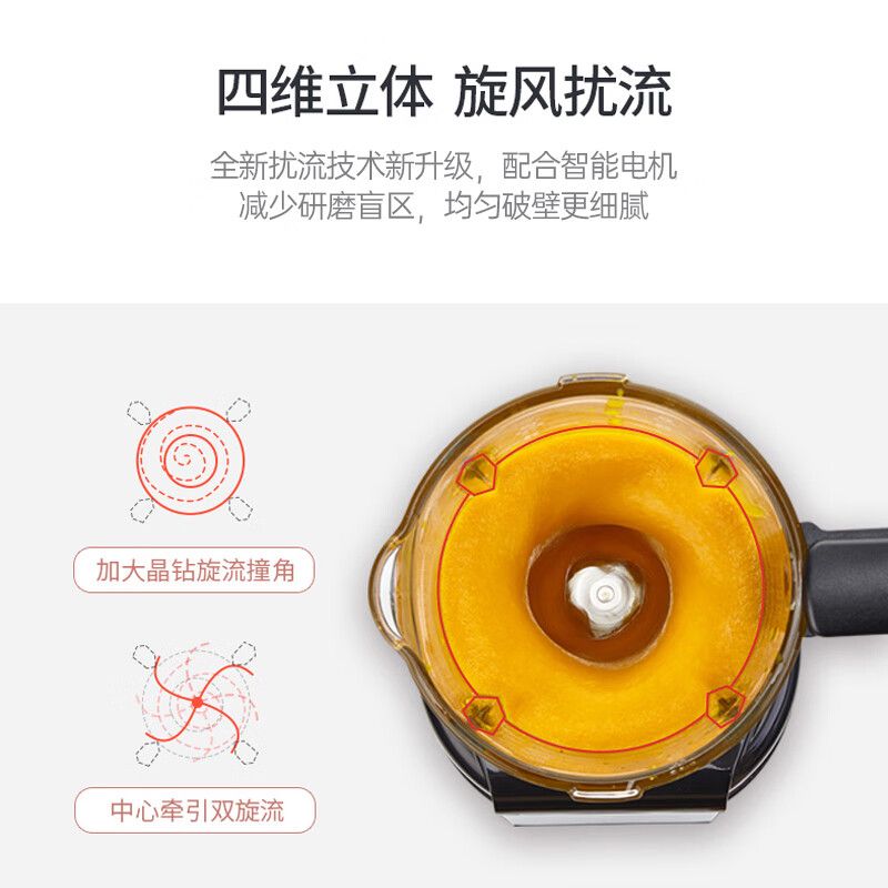 西屋(Westinghouse)破壁机加热家用多功能破壁料理机智能保温辅食机WFB-HS0454(玫瑰金)高清大图