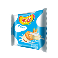 优冠 牛奶特浓夹心饼干(香浓牛奶味)390g/袋 休闲零食饼干 亿滋出品