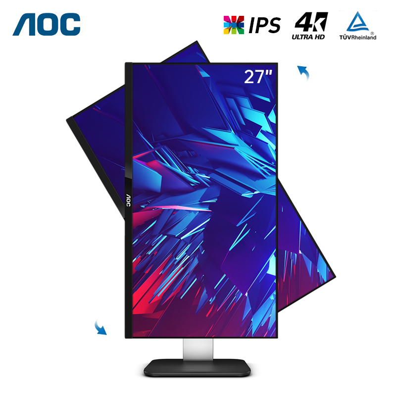 AOC U27P1U 27英寸4K IPS微边10bit旋转升降设计绘图液晶显示器