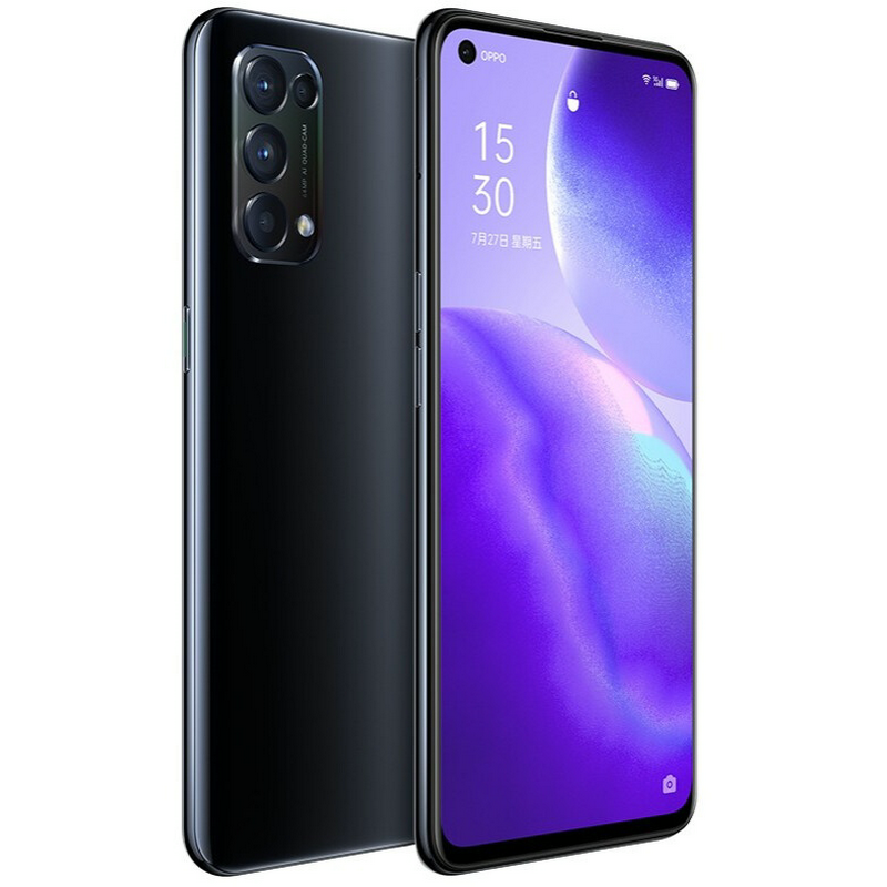 [二手8成新]OPPO Reno5 月夜黑 8G+128G 全网通安卓手机6.43英寸屏骁龙765G双卡拍照备用5G手机高清大图
