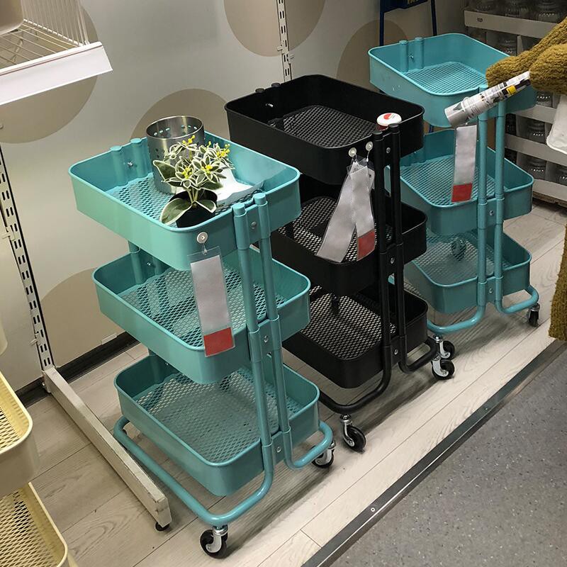 厨房置物架小推车带轮落地多层可移动婴儿用品储物架子零食收纳架收纳层架 三维工匠高清大图