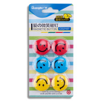 广博 爱の微笑 6粒装 30mm 卡装磁钉 CD2107(单位:卡)