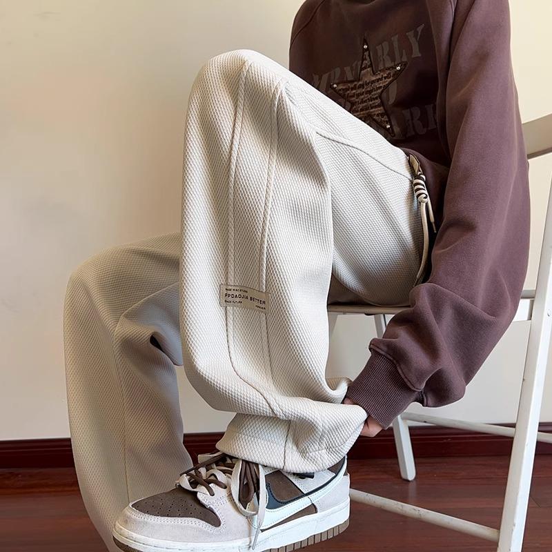 TUCANO啄木鸟男士休闲长裤秋冬季新款直筒运动卫裤宽松长裤子加绒高清大图