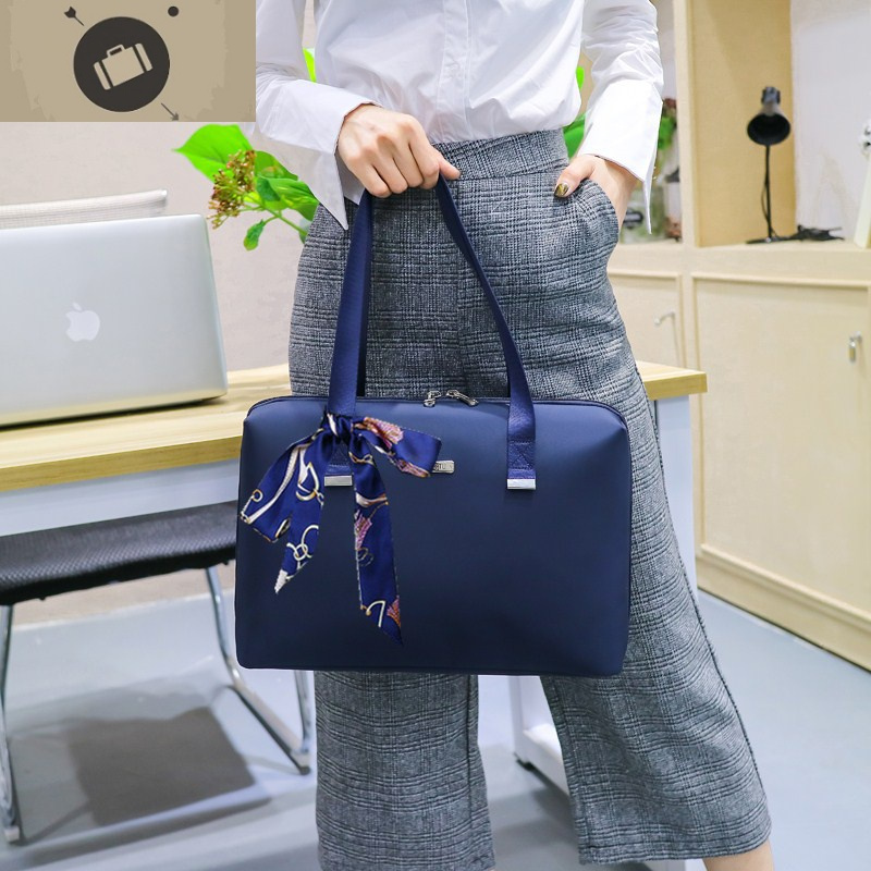 时尚商务牛津布手提文件包公文包女士职业上班展业a4资料保险邮差艾狄