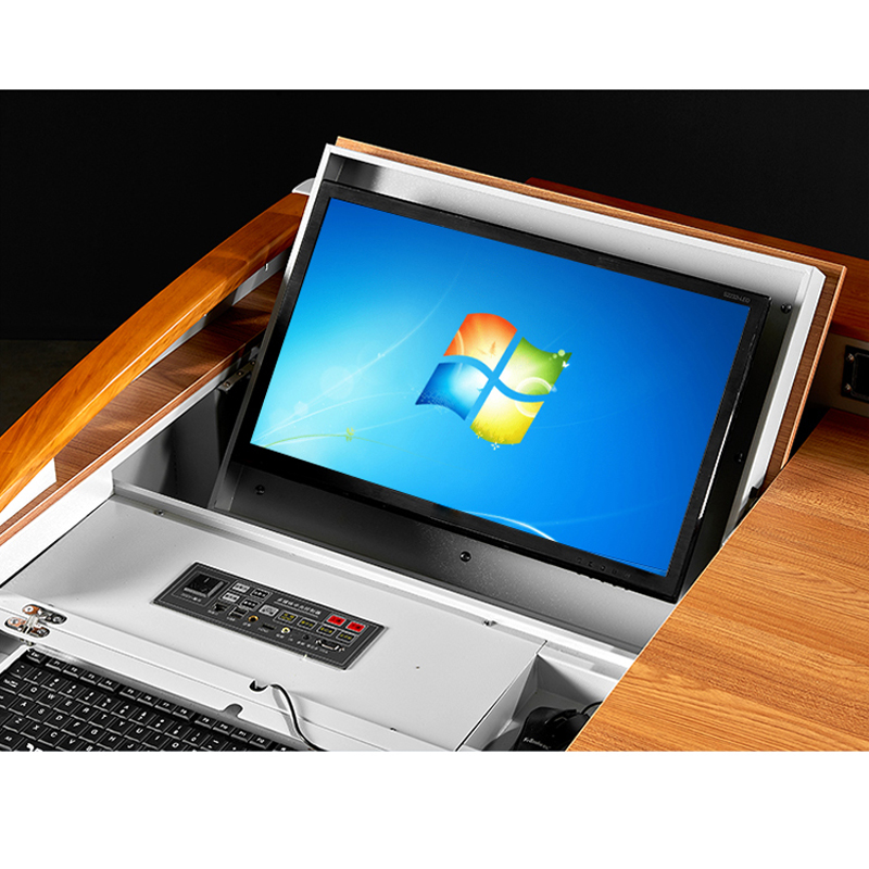 MINGWEISHUN铭威顺演讲台中控讲台办公桌操作台1000*700*1000mm(钢面款)(不含显示器)高清大图