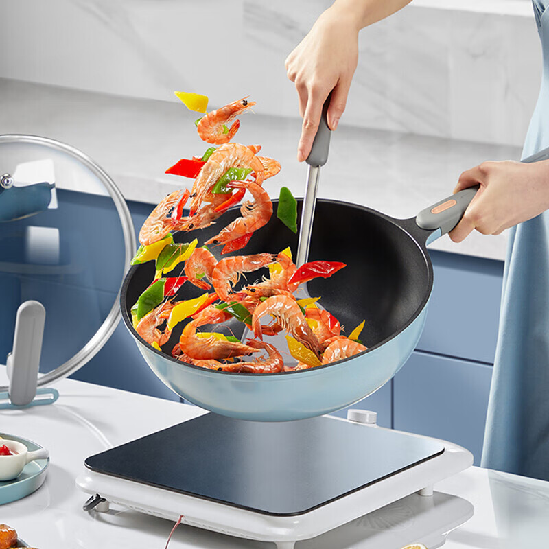 炊大皇(COOKER KING) 炊大皇超轻不粘炒锅CKNC6430BF 30cm 磁炉通用轻量平底煎炒锅超轻不粘炒锅高清大图