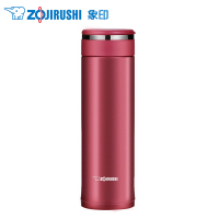 象印(ZO JIRUSHI)保温杯SM-JE48-RC 日本象印真空保冷保温杯 进口不锈钢情侣水杯子 透感红色