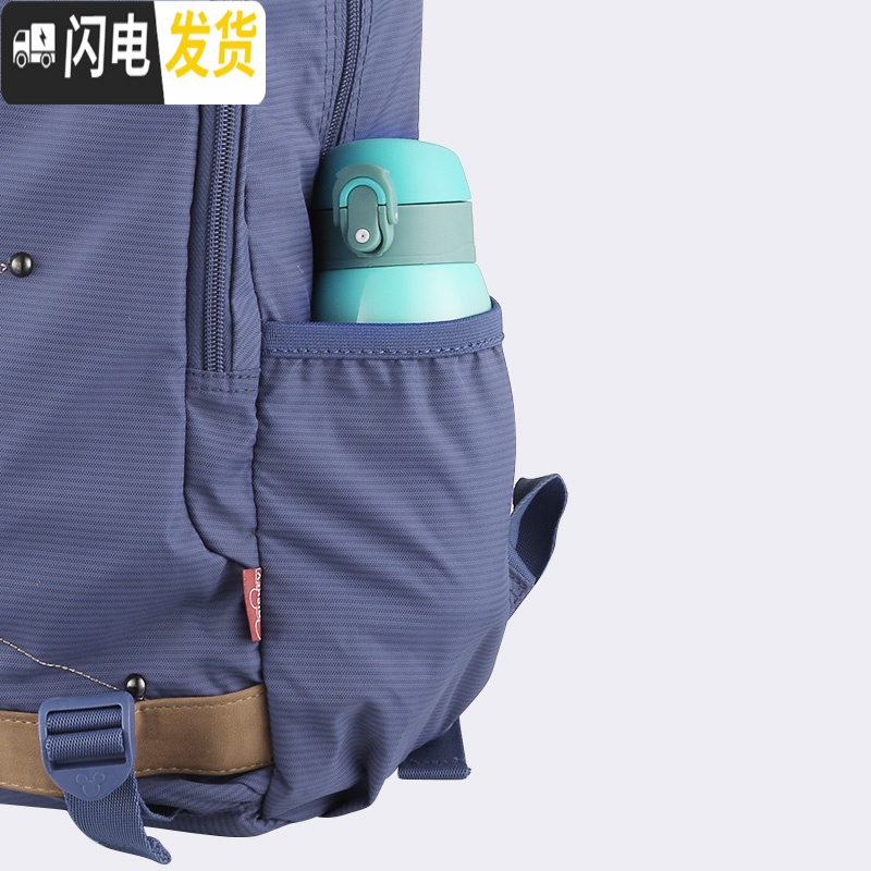 三维工匠保温杯女便携男孩女童小学生防摔儿童水杯子可爱小孩小容量茶杯 黑色-200+杯套高清大图