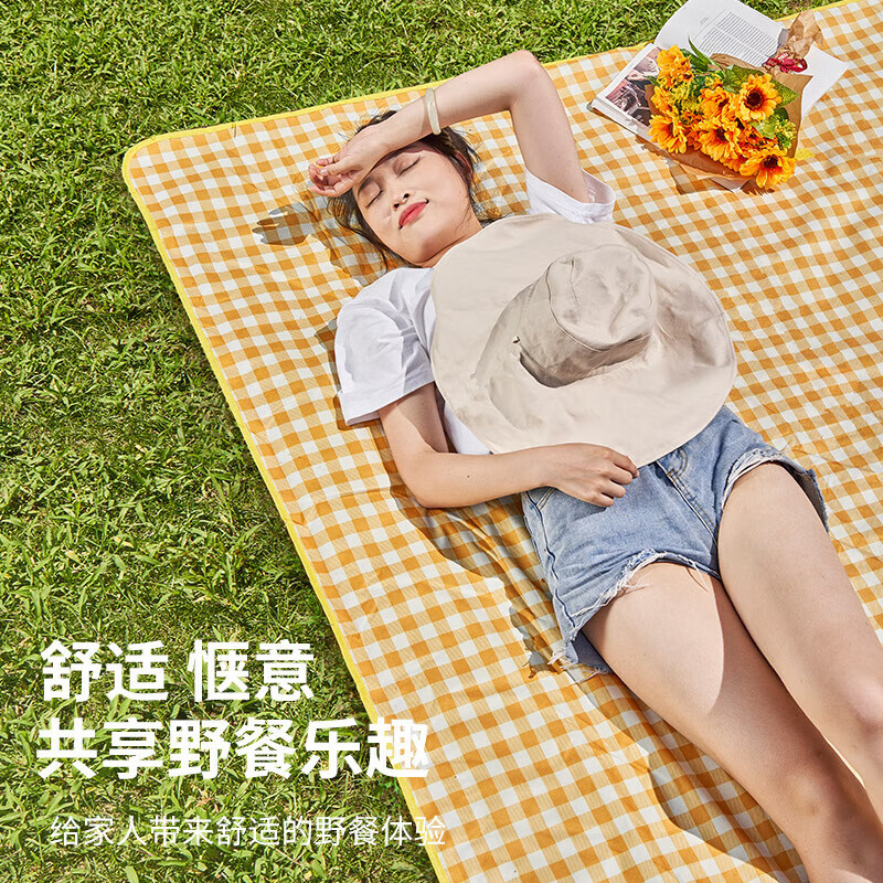 尚烤佳野餐垫2*2m坐卧舒适加厚无纺布材质易打理慕澄款SKJ-533高清大图