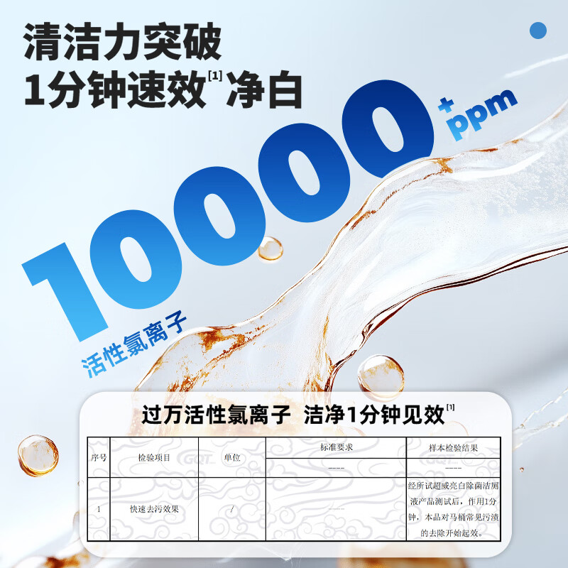 超威 免刷洗洁厕灵 亮白除菌洁厕剂马桶清洁剂厕所清洁厕宝 500g×6瓶高清大图