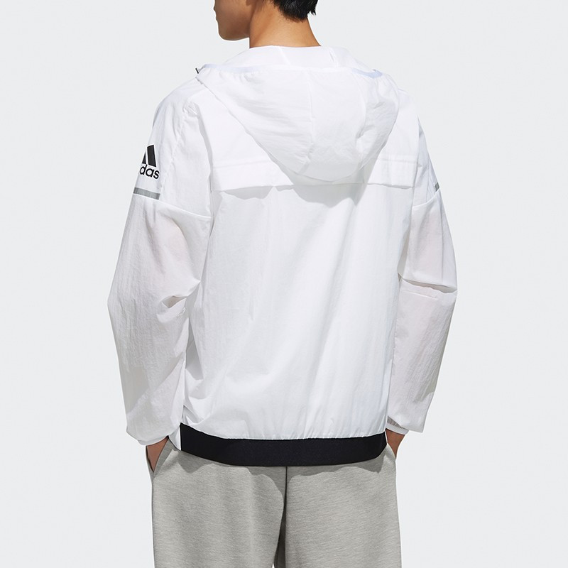 阿迪达斯(adidas)FI8758 春夏季运动休闲网眼连帽风衣外套防晒服/件(BY)