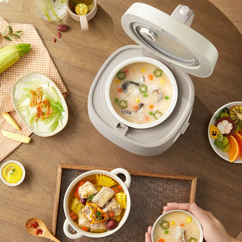小熊电饭煲暖灰色DFB-T16Q5-P02饭勺量杯天地盖(款式随机)高清大图