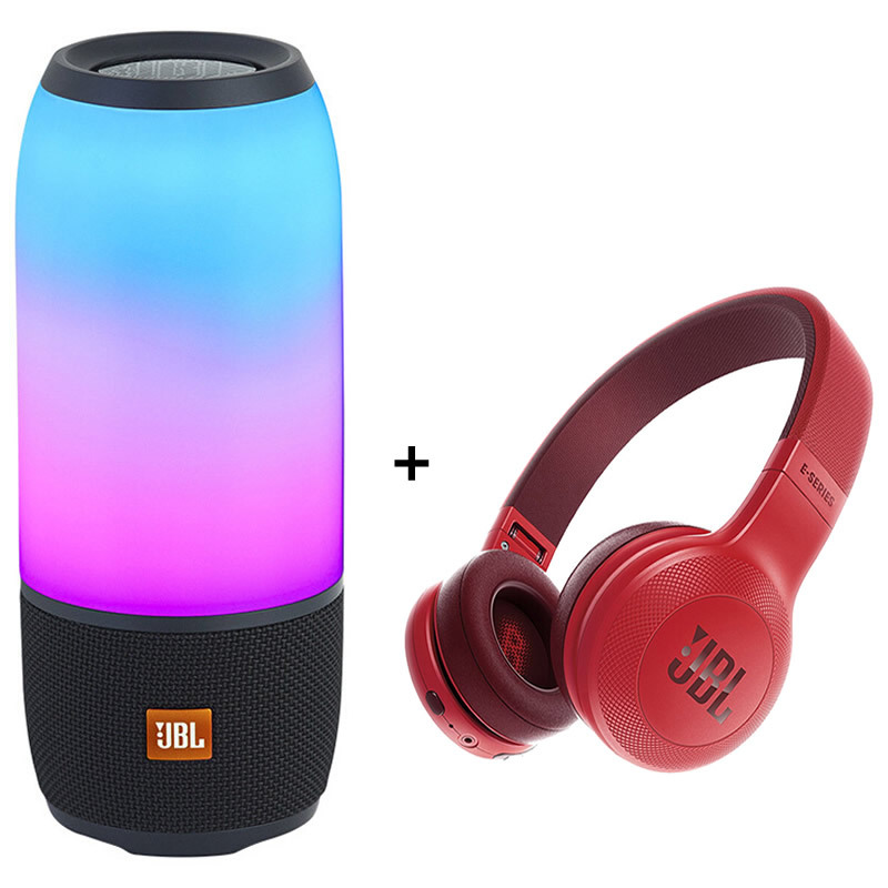 jble45bt红色头戴无线蓝牙耳机重低音hifi通话jblpulse3音乐脉动炫彩