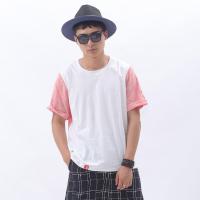 宽松薄款棉麻短袖男潮夏季条纹圆领上衣