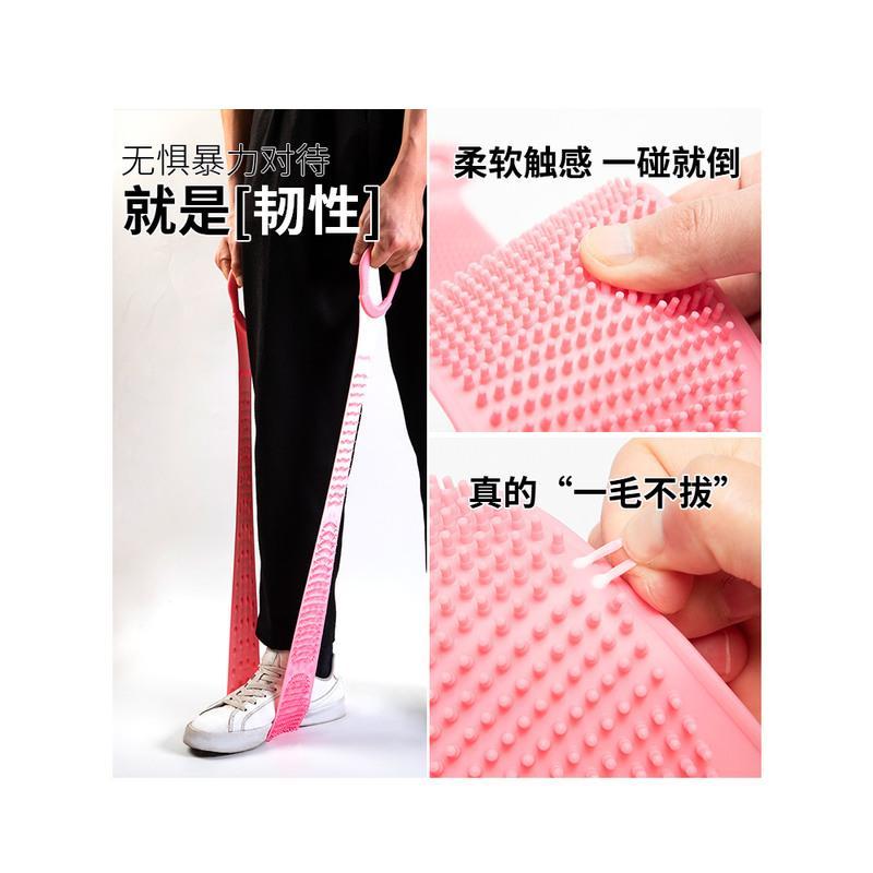 高端加厚加长 双面拉背条 【焦糖色】 硅胶搓澡巾强力男女搓背搓泥搓灰神器长条后背皮洗澡巾沐浴刷
