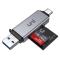 [双卡同读]铝壳款 USB3.0 uni友壹USB3.0高速读卡器多功能合一SD卡TF内存卡安卓Type-C手机