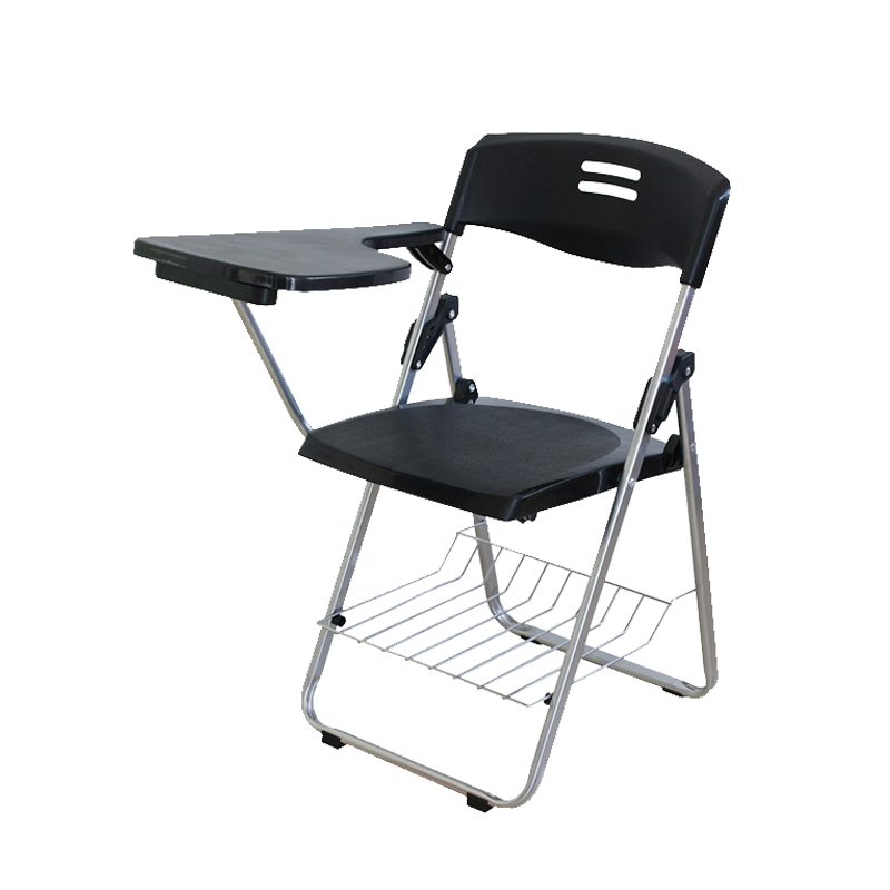 上成禾折叠培训椅黑色含写字板+书网/把高清大图