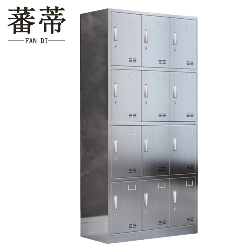 蕃蒂不锈钢更衣柜十二门台图片