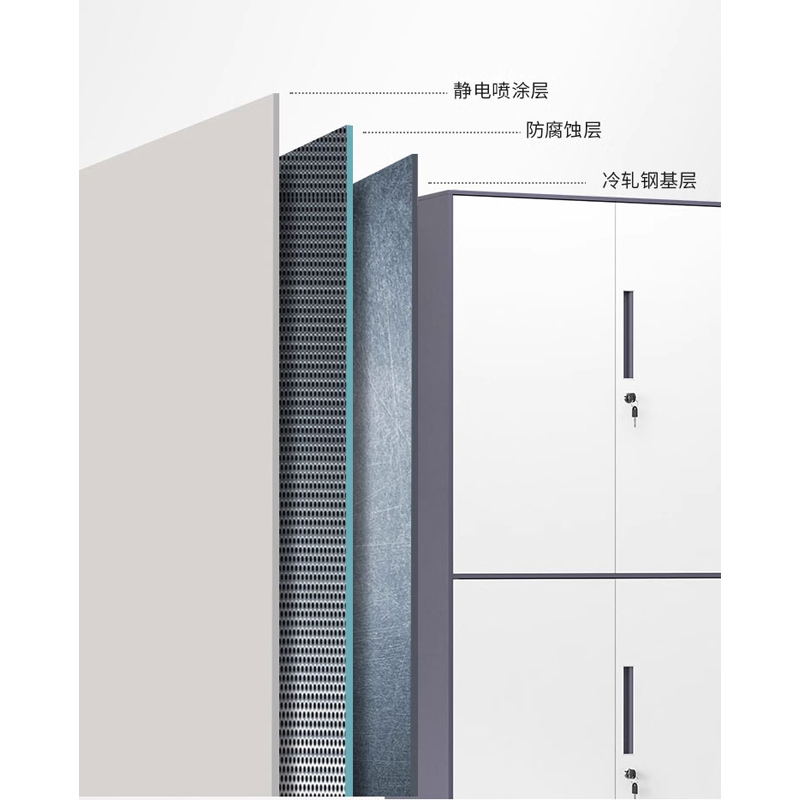 鑫欧驰 窄边档案柜中二斗资料柜玻璃柜矮柜储物柜收纳柜单节柜办公矮柜文件柜铁皮柜凭证柜高清大图