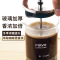 咖啡壶古达 玻璃法压壶/家用不锈钢法式滤压壶 耐热冲茶器 4S双层黑色600ml[买1送3]