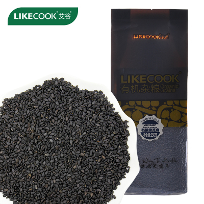 艾谷有机黑芝麻250g*1东北五谷杂粮生芝麻新货真空包装带皮无染色