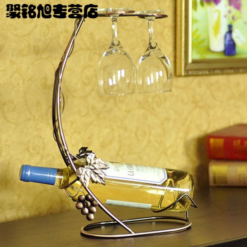 创意红酒架客厅家装工艺品酒柜装饰品摆件家居小摆设现代简约欧式家装建材及五金住宅家具架类酒架
