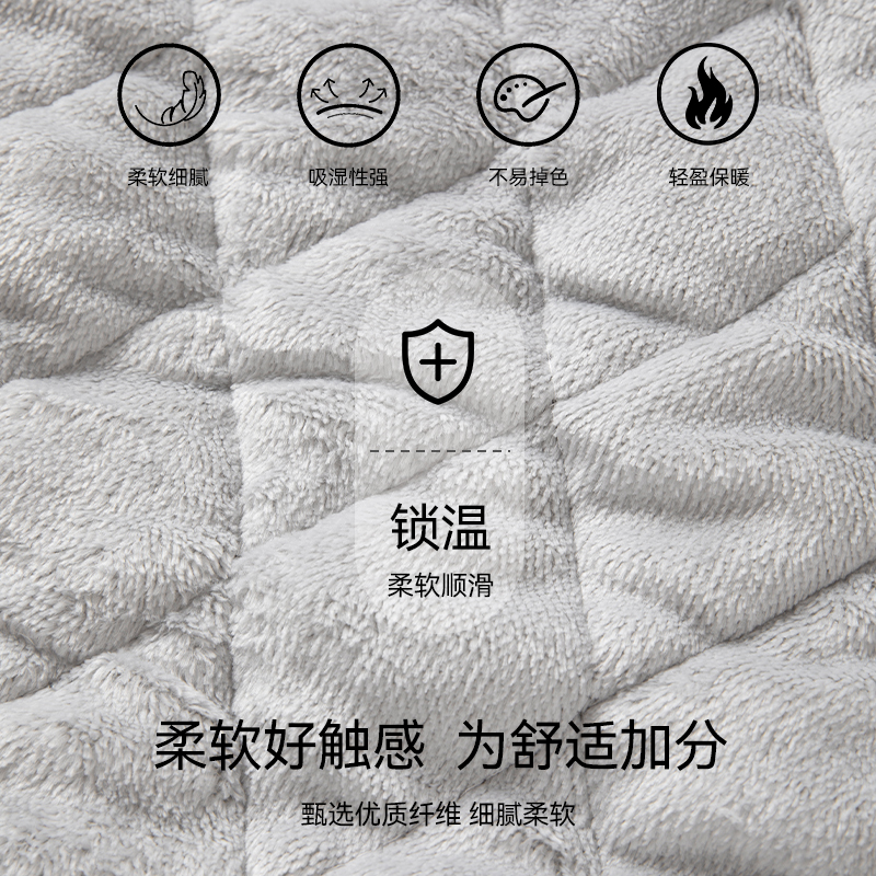 啄木鸟2024冬法兰绒三层加厚夹棉睡衣男加绒爸爸居家服中老年套4高清大图