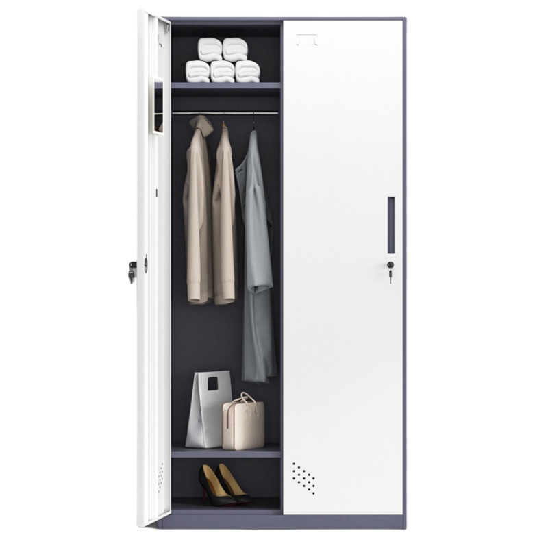 凌迪星灰色2门更衣柜900*500*1850mm台高清大图