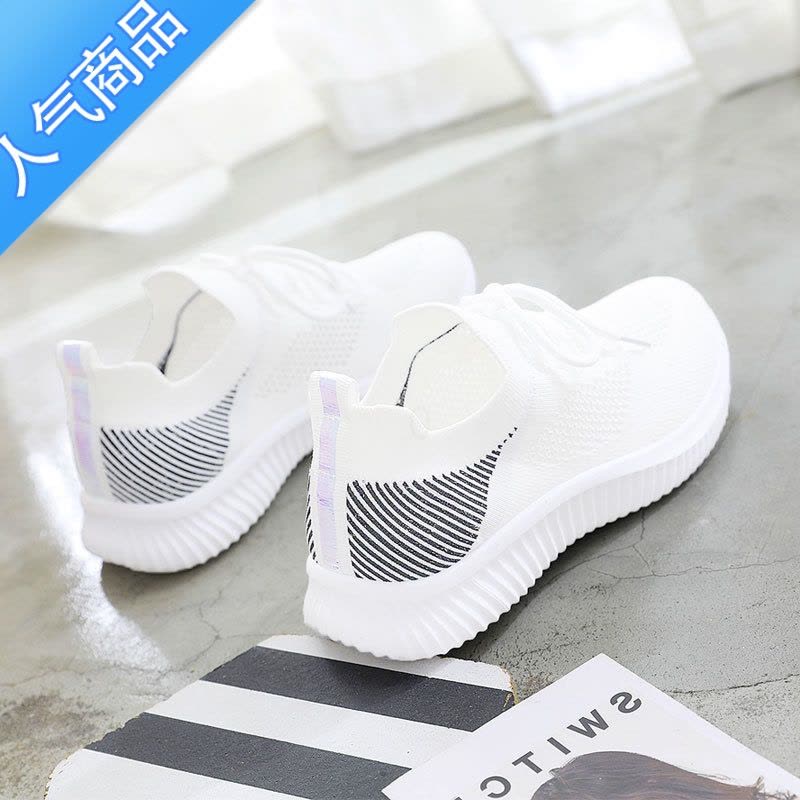 SUNTEK小白鞋女2023新款夏季薄款网鞋透气女鞋运动网面百搭夏天女款鞋子图片